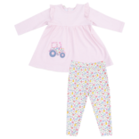 Angel Dear Angel Dear Jersey Dress & Legging Set - Fall Fruit Floral