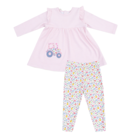 Angel Dear Angel Dear Jersey Dress & Legging Set - Fall Fruit Floral