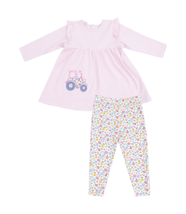 Angel Dear Angel Dear Jersey Dress & Legging Set - Fall Fruit Floral