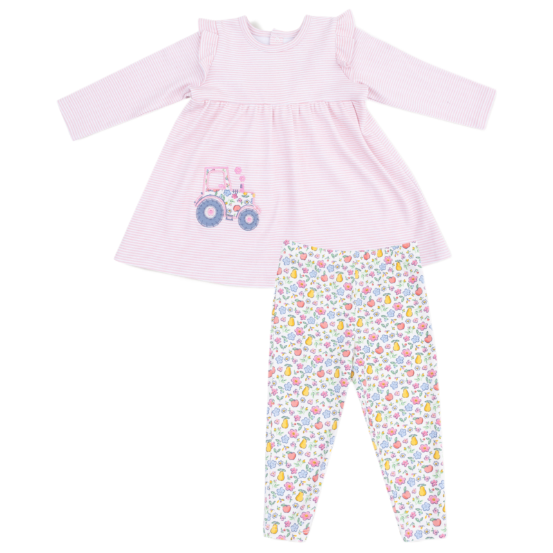 Angel Dear Angel Dear Jersey Dress & Legging Set - Fall Fruit Floral