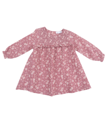 Angel Dear Angel Dear Smocked Ruffle Dress & Diaper Cover - Bandana Floral