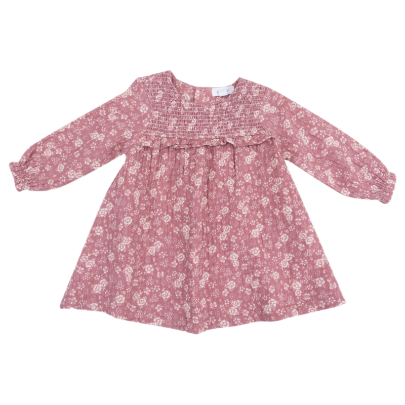 Angel Dear Angel Dear Smocked Ruffle Dress & Diaper Cover - Bandana Floral