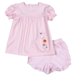 Baby Loren Spooky Pink Applique Short Set