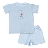 Baby Loren Spooky Blue Applique Short Set