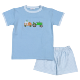 Baby Loren Tractors and Pumpkins Applique Short Set