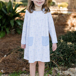 James & Lottie James & Lottie Blue Bows Lennon Dress