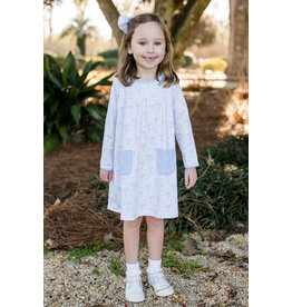 James & Lottie James & Lottie Blue Bows Lennon Dress