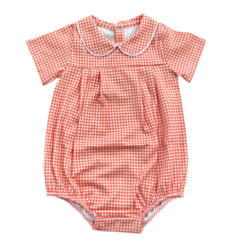 James & Lottie James & Lottie Orange Gingham Finn Bubble