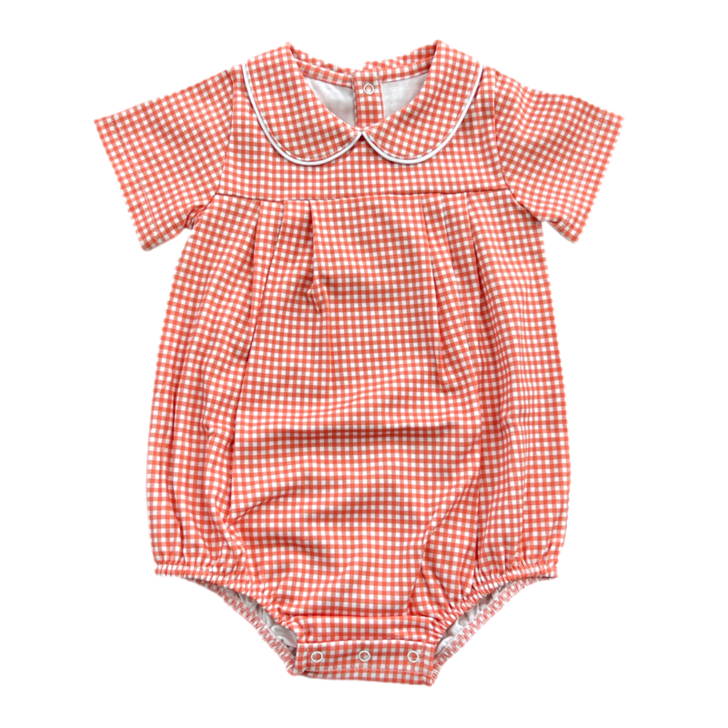 James & Lottie James & Lottie Orange Gingham Finn Bubble