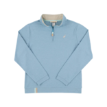 The Beaufort Bonnet Company TBBC Prepletic Hayword Half Zip - Barrington Blue/Osprey Oatmeal