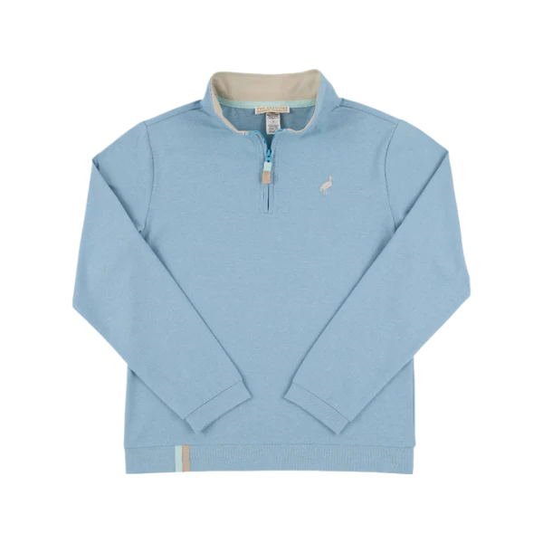 Prepletic™ Hayword Half-Zip - Turks Teal with Worth Avenue White Stork