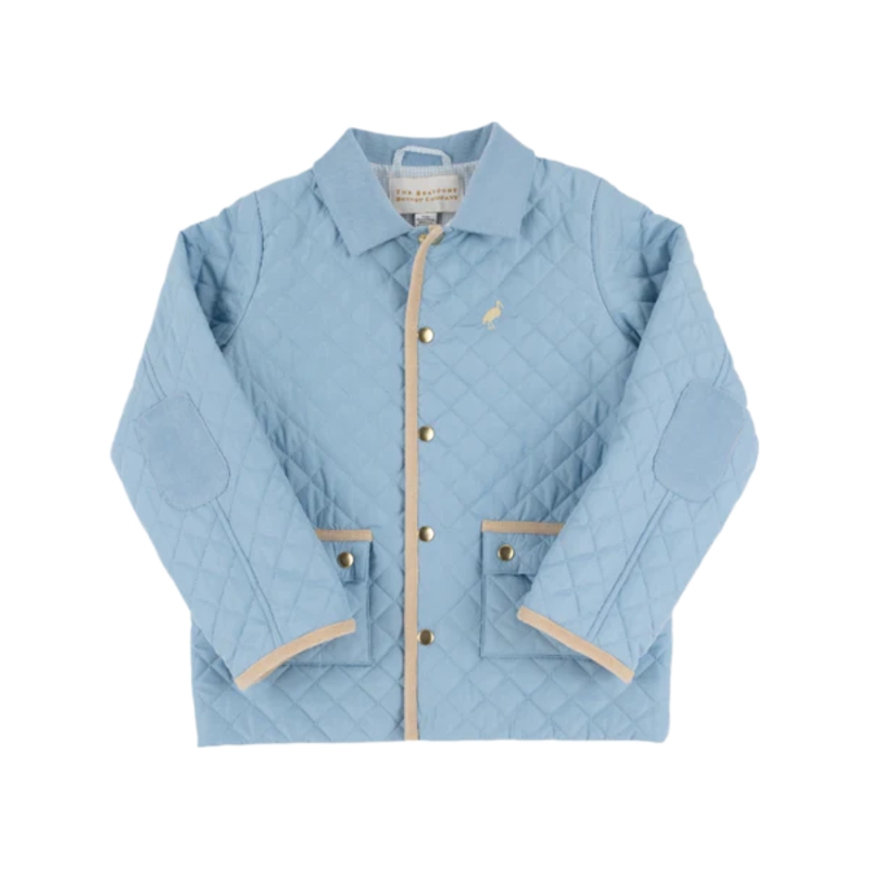 The Beaufort Bonnet Company TBBC Caldwell Quilted Coat - Barrington Blue/Keeneland Khaki