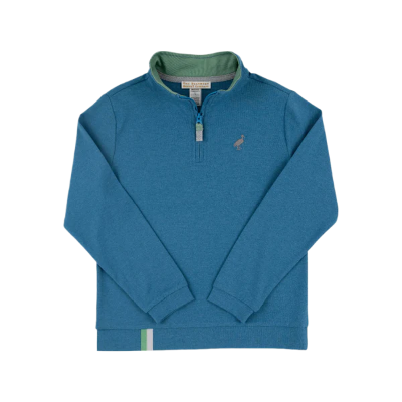 The Beaufort Bonnet Company TBBC Prepletic Hayword Half Zip - Barnsley Blue/Grantley Gray