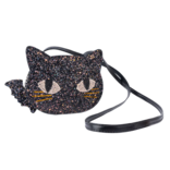Great Pretenders Great Pretenders Cat's Meow Black Chunky Glitter Kitty Purse