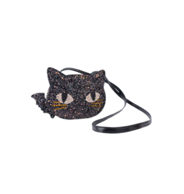 Great Pretenders Great Pretenders Cat's Meow Black Chunky Glitter Kitty Purse