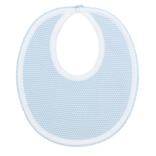 Nella Pima Nella Pima Blue Picot Trim Bubble Bib