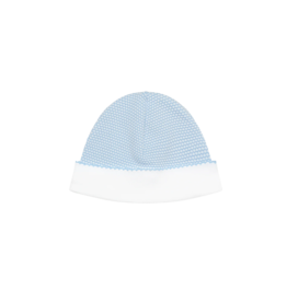 Nella Pima Nella Pima Blue Picot Trim Bubble Hat