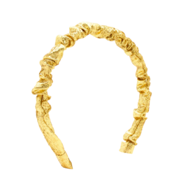 Wee Ones Wee Ones Metallic Ruffle Headband - Gold