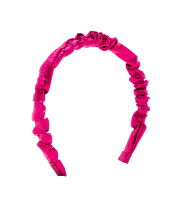 Wee Ones Wee Ones Metallic Ruffle Headband - Fuchsia