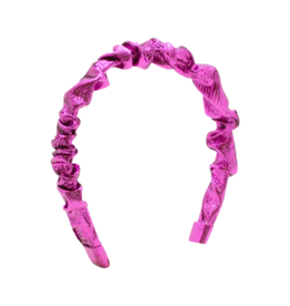 Wee Ones Wee Ones Metallic Ruffle Headband - Purple