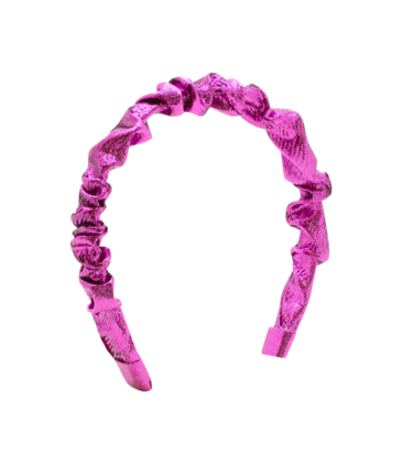 Wee Ones Wee Ones Metallic Ruffle Headband - Purple