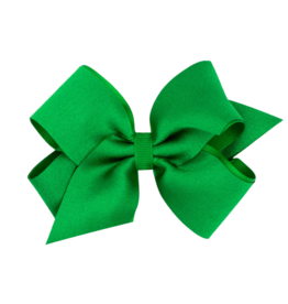 Wee Ones Wee Ones Medium Green Crepe Satin Bow