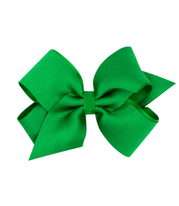 Wee Ones Wee Ones Medium Green Crepe Satin Bow