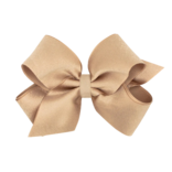 Wee Ones Wee Ones Medium Oatmeal Crepe Satin Bow
