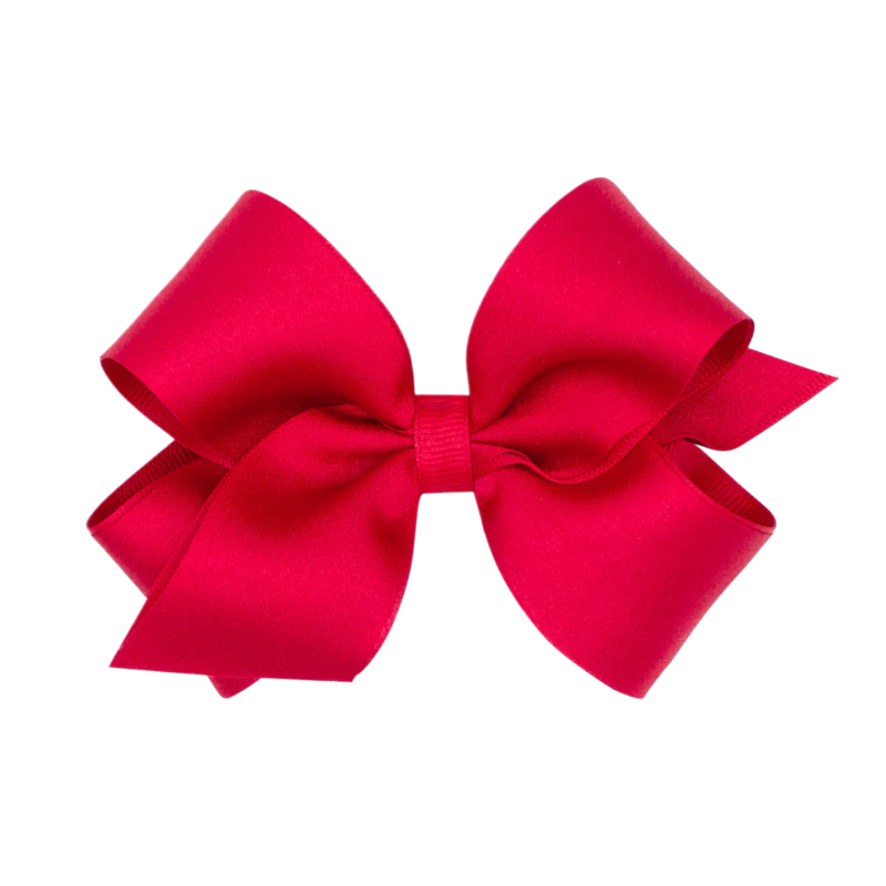 Wee Ones Wee Ones Medium Red Crepe Satin Bow