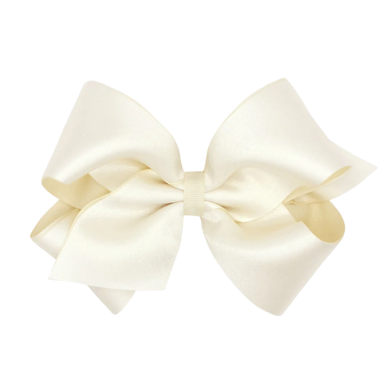 Wee Ones Wee Ones King Antique White Crepe Satin Bow