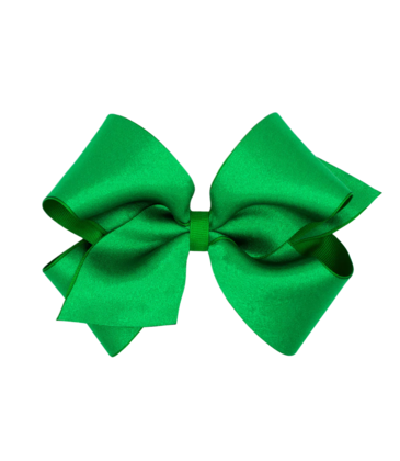 Wee Ones Wee Ones King Green Crepe Satin Bow