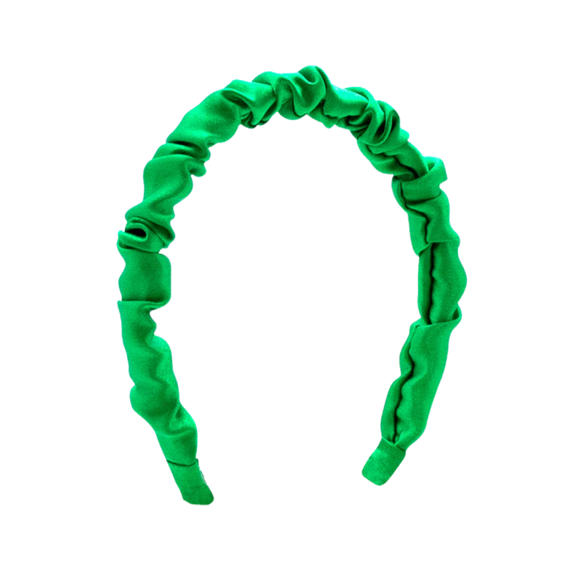 Wee Ones Wee Ones Satin Ruffle Headband - Green