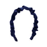 Wee Ones Wee Ones Satin Ruffle Headband - Pea Coat