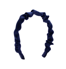 Wee Ones Wee Ones Satin Ruffle Headband - Pea Coat