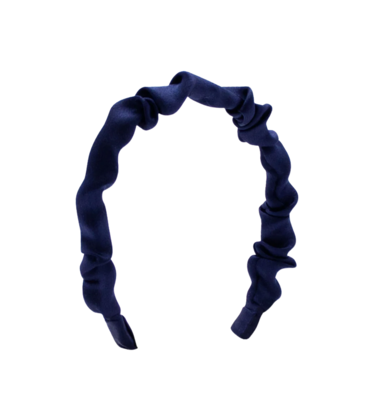 Wee Ones Wee Ones Satin Ruffle Headband - Pea Coat