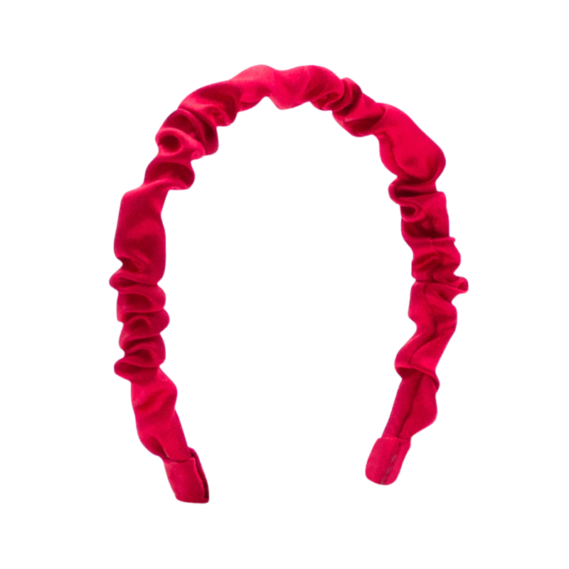 Wee Ones Wee Ones Satin Ruffle Headband - Red