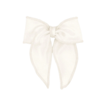 Wee Ones Wee Ones Small Off White Satin Bowtie w/ Twisted Wrap and Whimsy Tails