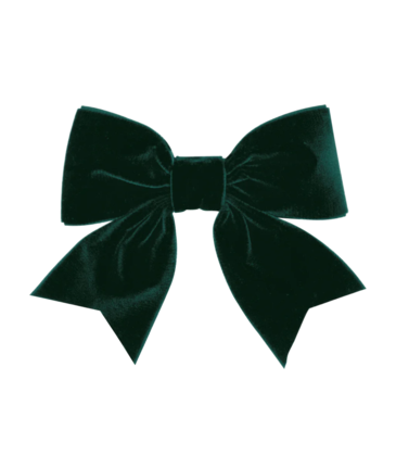 Wee Ones Wee Ones Small King Forest Green Velvet Bowtie w/ Fancy Tails