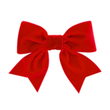 Wee Ones Wee Ones Small King Red Velvet Bowtie w/ Fancy Tails