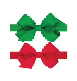 Wee Ones Wee Ones 2pk Mini Green/Red Scallop Multi Pack