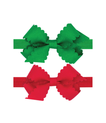 Wee Ones Wee Ones 2pk Mini Green/Red Scallop Multi Pack