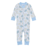 Magnolia Baby Magnolia Baby Animal Crackers Light Blue Zipper Pajamas