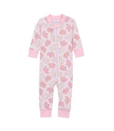 Magnolia Baby Magnolia Baby Animal Crackers Pink Zipper Pajamas