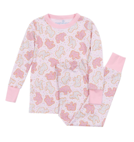 Magnolia Baby Magnolia Baby Animal Crackers Pink Long Pajamas