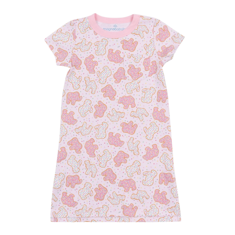 Magnolia Baby Magnolia Baby Animal Crackers Pink Nightdress