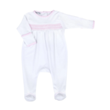 Magnolia Baby Magnolia Baby Pink New Beginnings Smocked Footie