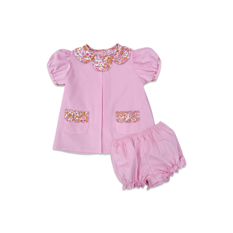 Percy & Tyne Percy & Tyne Blair Bloomer Set - Pink & Orange Libba Floral