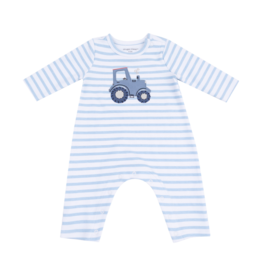 Angel Dear Angel Dear Jersey Snap Shoulder Romper - Mini Tractors