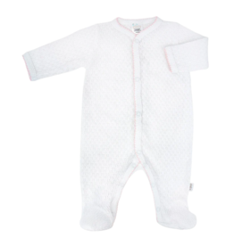 Paty Paty LS Footie - White/Pink