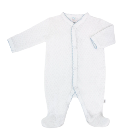 Paty Paty LS Footie - White/Blue